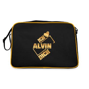Cadeau pour Alvin - Sac Retro - noir/or - Dos