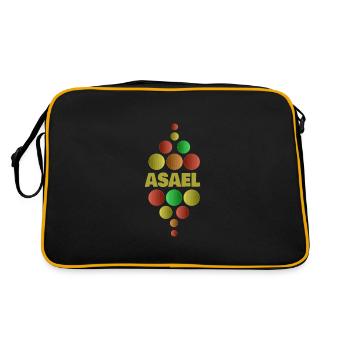 First grader Asael - Retro Bag - black/gold - Back