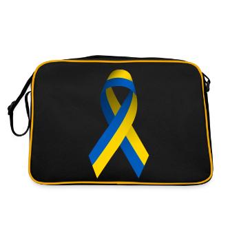 Signe de paix de l’Ukraine - Sac Retro - noir/or - Dos