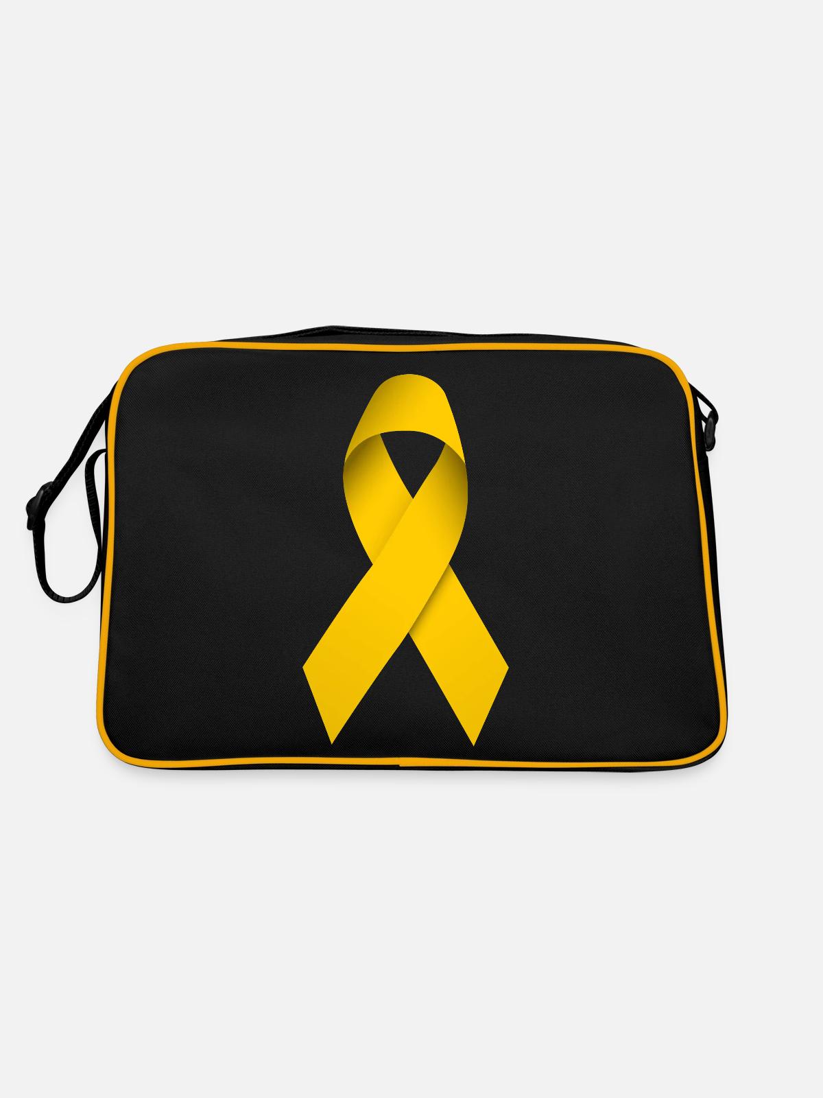ruban jaune - Sac Retro - noir/or - Dos
