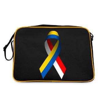 La Pologne pour la paix en Ukraine - Sac Retro - noir/or - Dos