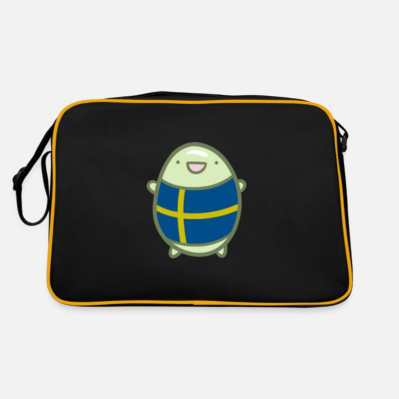 Süße Bohne - Schweden - Retro Tasche - Schwarz/Gold