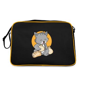 Cat Dumpling - Retro Bag - black/gold - Back