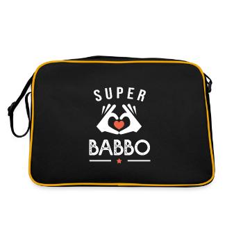 super babbo cadeau babbo - Sac Retro - noir/or - Dos