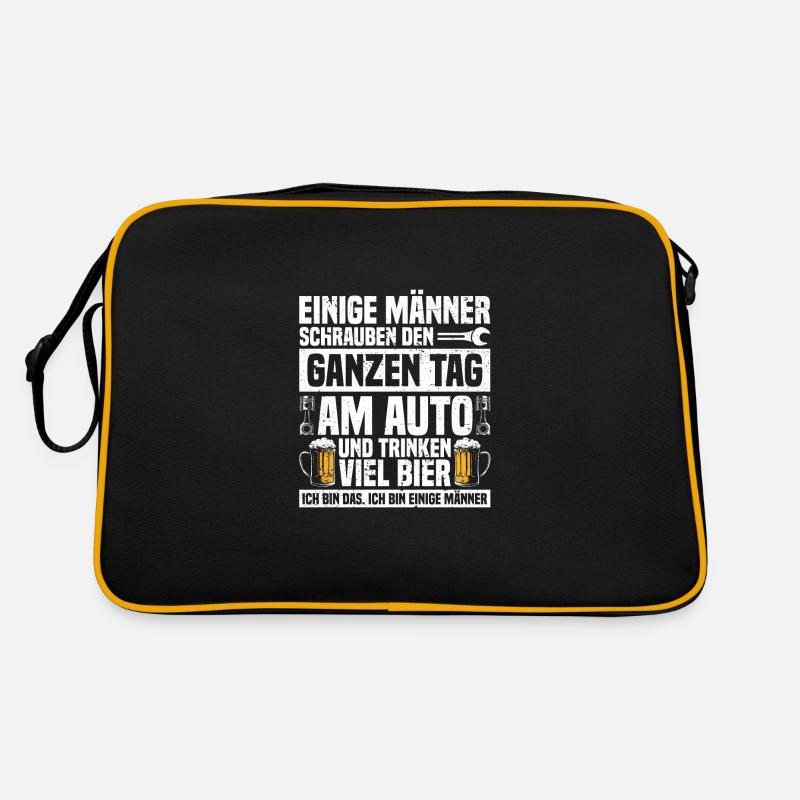 Garage Tuning KFZ Mechaniker Schrauber Retro Tasche