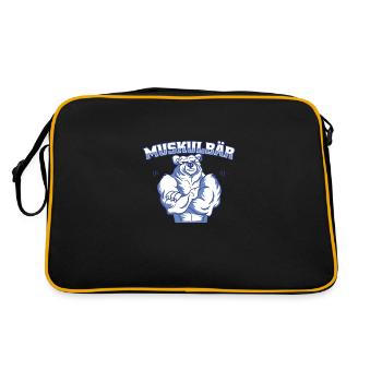 Ours musclé Musculation Bodybuilder Gym Musculation - Sac Retro - noir/or - Dos