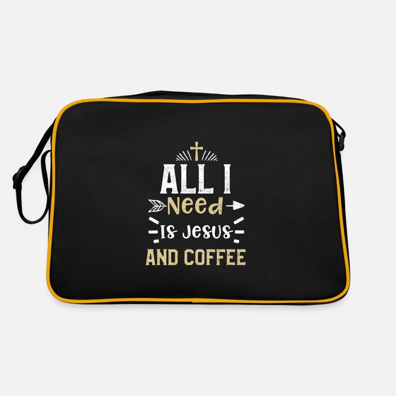 All I Need Is Jesus And Coffee Retro Bag