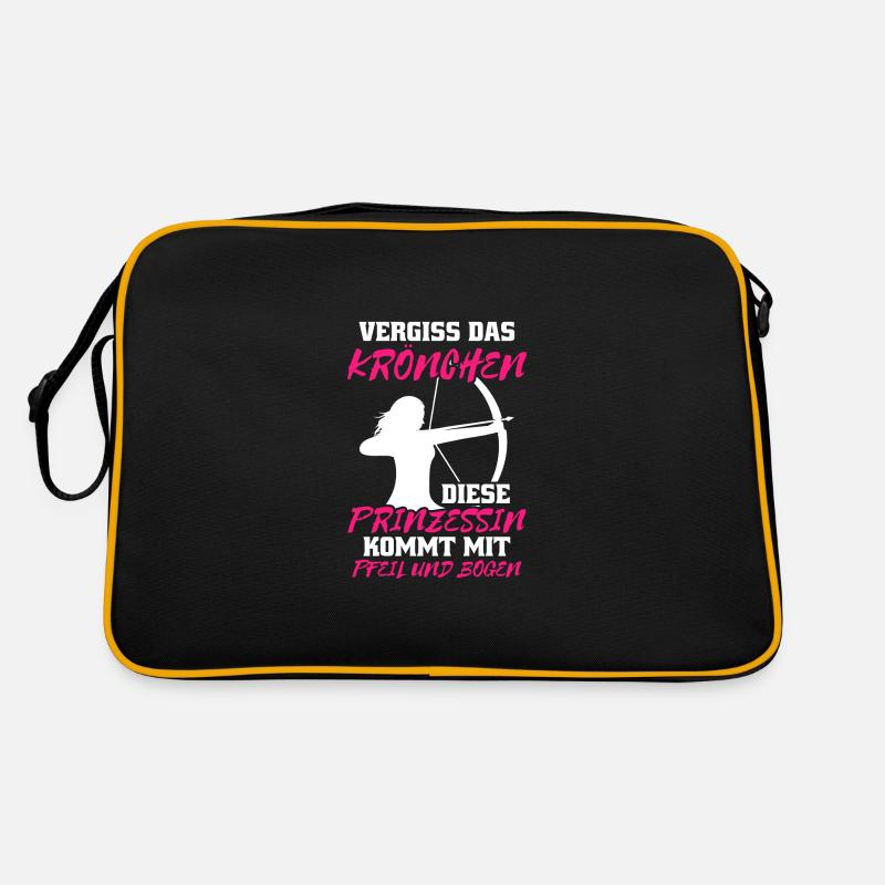 Prinzesin Pfeil Bogen Bogenschießen Bogenschütze Retro Tasche