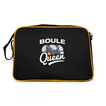 Boule Queen Pétanque Joueur de Boule - Sac Retro - noir/or - Dos