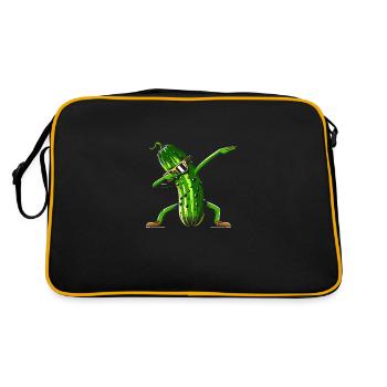 Drôle de concombre dabbing cornichon concombre amateur de concombre - Sac Retro - noir/or - Dos