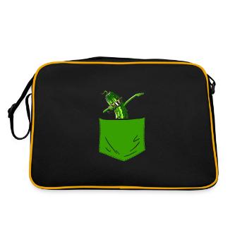 Drôle de concombre cornichon amateur de concombre - Sac Retro - noir/or - Dos