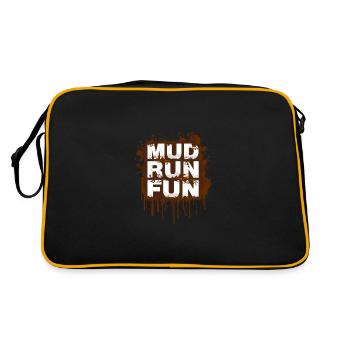 Mud Run Mud Run Muddy Race Mud run fun - Retro Bag - black/gold - Back