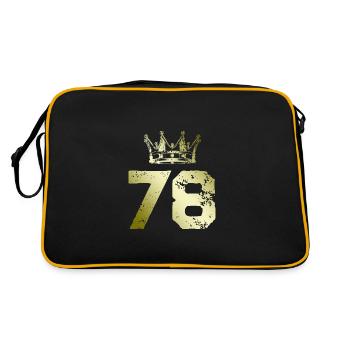 78 Couronne numérique - Sac Retro - noir/or - Dos