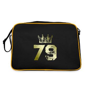 79 Couronne numérique - Sac Retro - noir/or - Dos