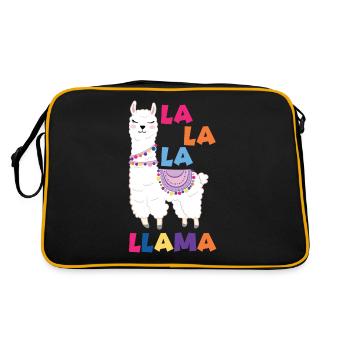 La La La Llama - Retro Bag - black/gold - Back