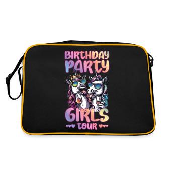 Visite des filles d’anniversaire - Sac Retro - noir/or - Dos
