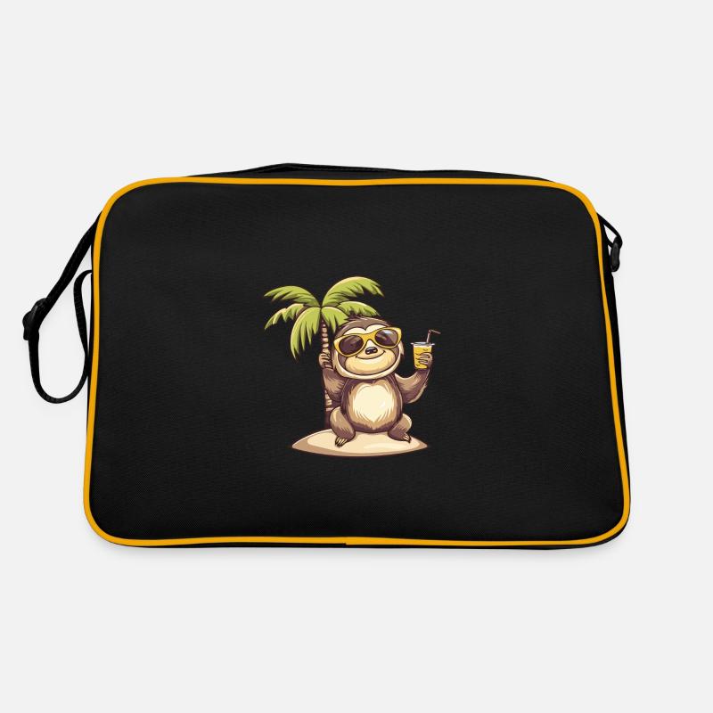 Faultier Sommer Strand Comic Retro Tasche