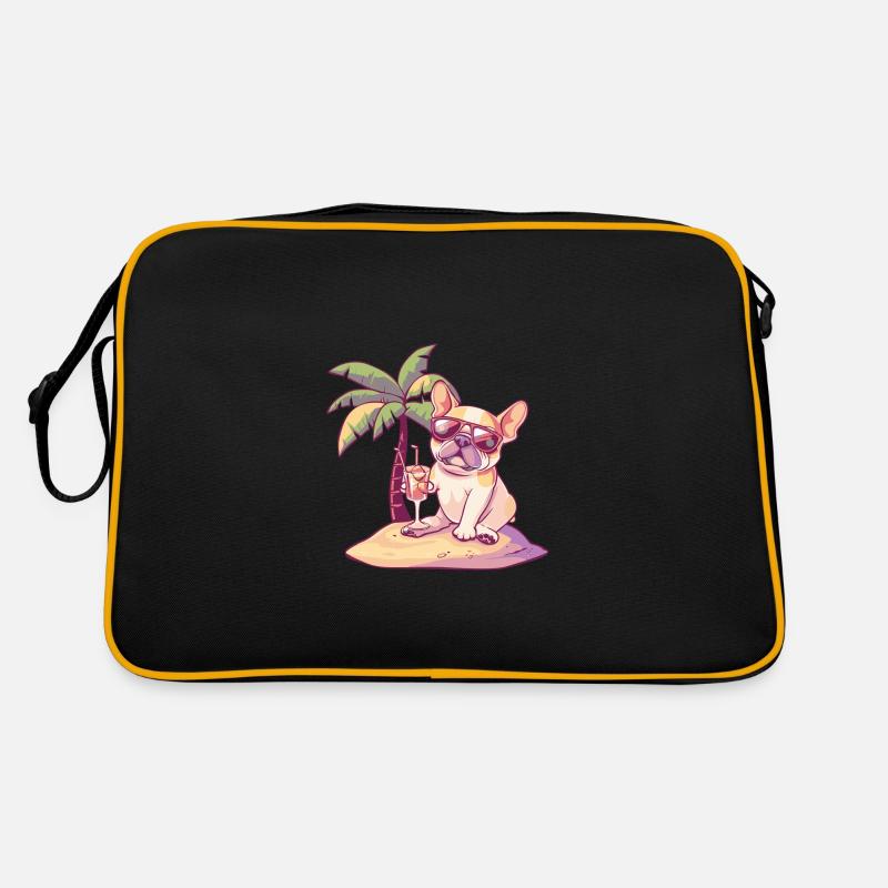 French Buldog Dog Summer Retro Bag