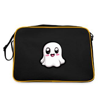 Fantôme Halloween Bande Dessinée Kawaii - Sac Retro - noir/or - Dos