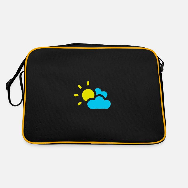 Cloudy sun clouds sky summer spring Retro Bag