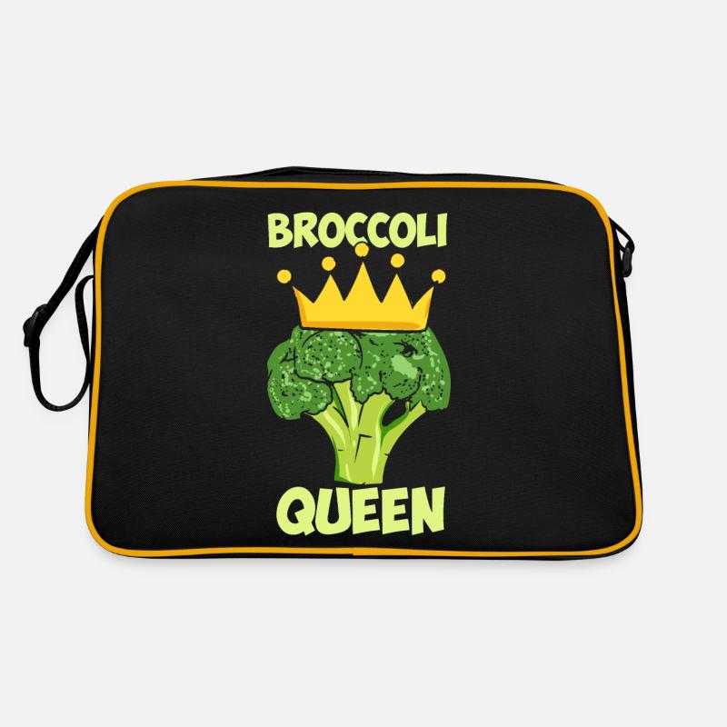 Broccoli Queen Broccoholic Broccoli Vegan Vegetables Retro Bag