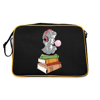 Downtown Girl Aesthetic Statue Of David Coquette - Retro Bag - black/gold - Back