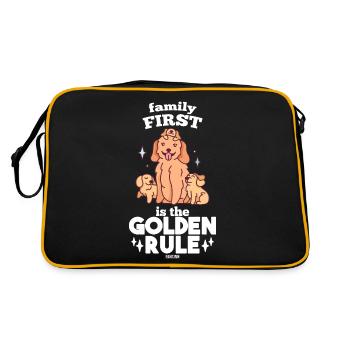 Golden retriever - Sac Retro - noir/or - Dos