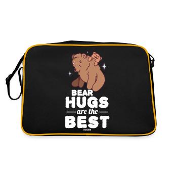 Bear Forest Dweller Brown Bear Black Bear - Retro Bag - black/gold - Back
