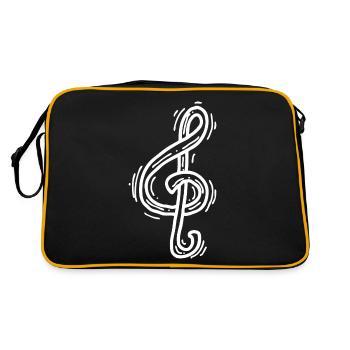 Joyful music note - Retro Bag - black/gold - Back