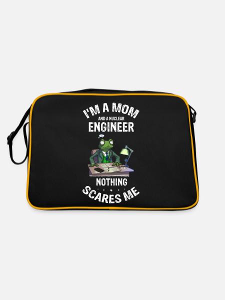 Erneuerbare Nukleare Spruch für Nukleartechnik - Retro Tasche - Schwarz/Gold - Hinten