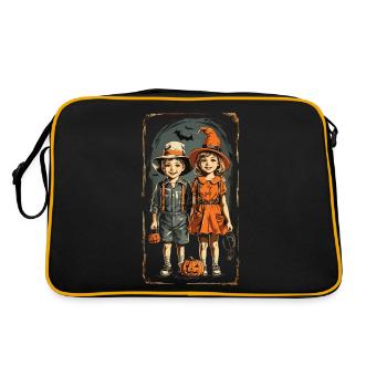 Halloween Halloween citrouille Retro Art pour enfants - Sac Retro - noir/or - Dos