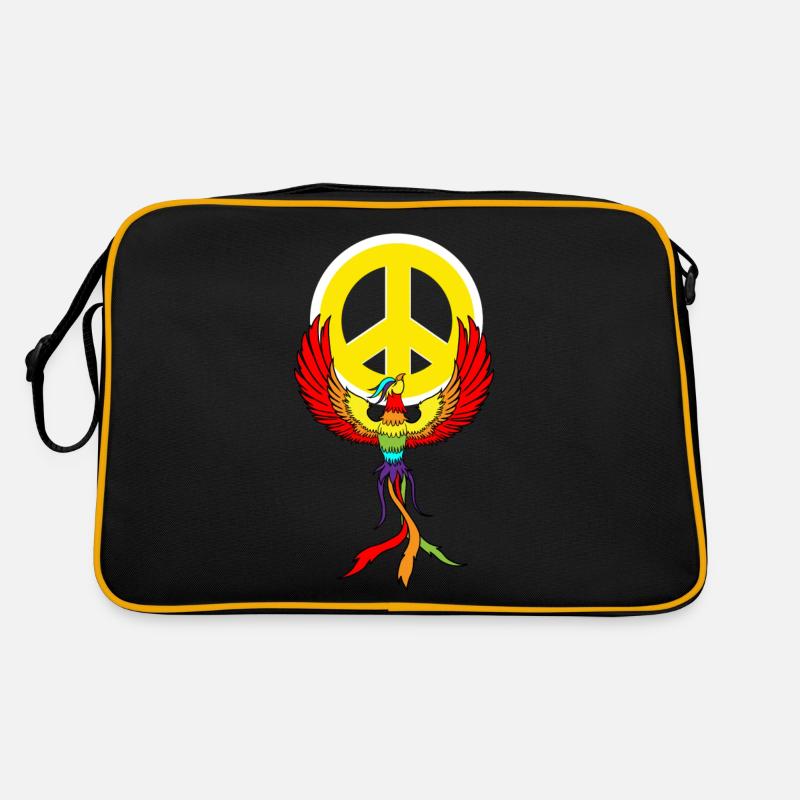 Phönix Peace Peacesymbol Frieden Phönixe Friede Retro Tasche