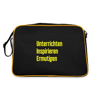 Enseigner, inspirer, encourager - Sac Retro - noir/or - Dos