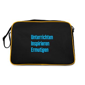 Enseigner, inspirer, encourager - Sac Retro - noir/or - Dos
