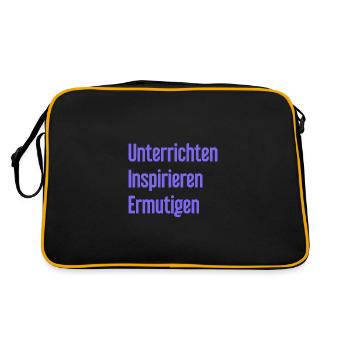 Teaching Inspiring Encouraging - Retro Bag - black/gold - Back