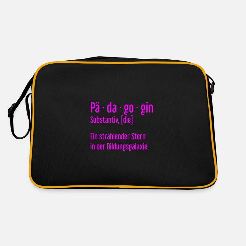 Pädagogin Pädagoginnen Schule Lehrerin Unterricht Retro Tasche