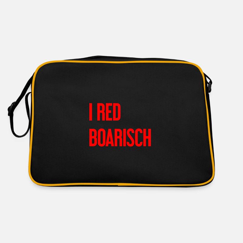 I red boarisch Retro Tasche