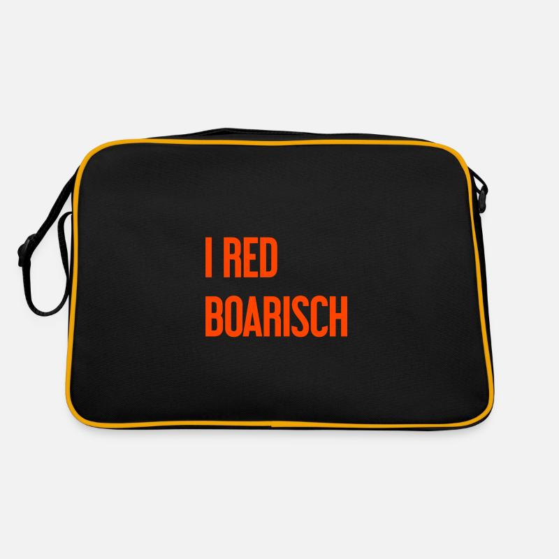 I red boarisch Retro Tasche