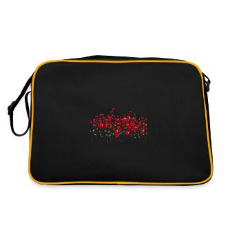 Coquelicots fleurs de pavot fleurs - Sac Retro - noir/or - Dos