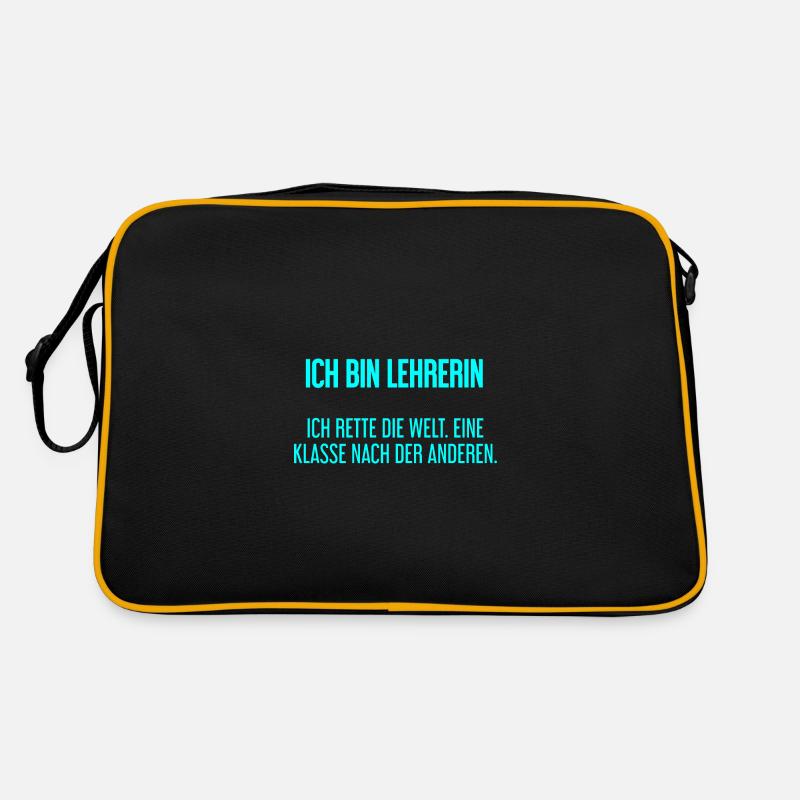 Ich bin Lehrerin - ich rette die Welt Retro Tasche