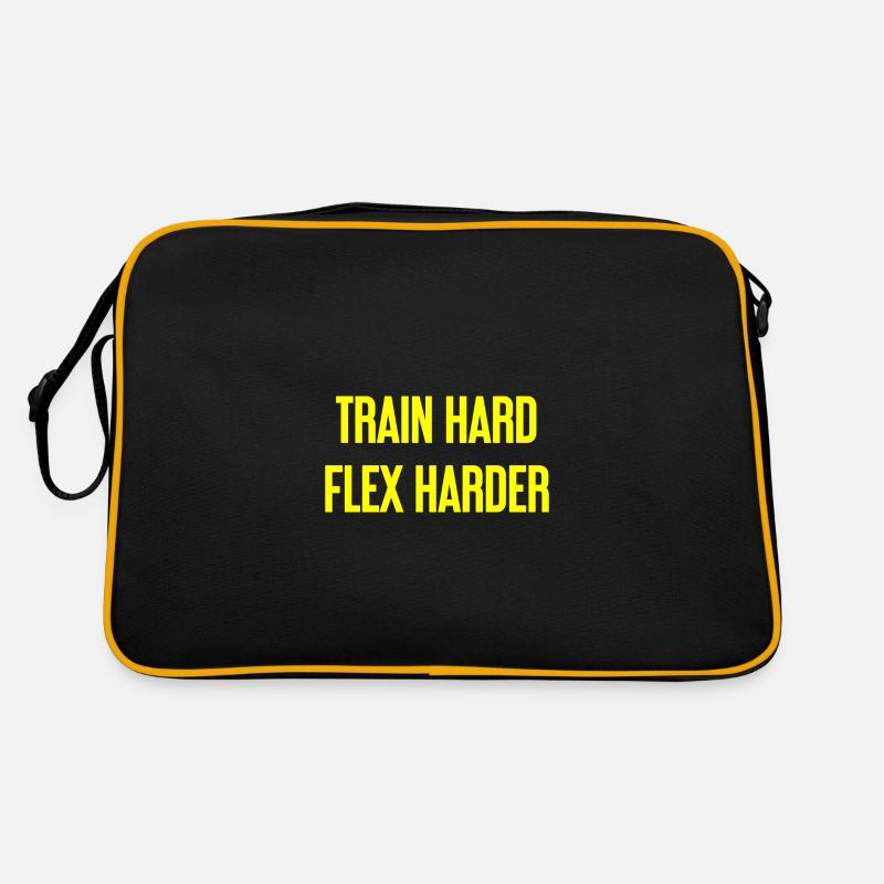 Train Hard Flex Harder Retro Tasche