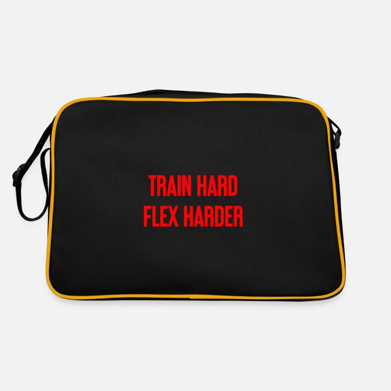 Train Hard Flex Harder Retro Tasche