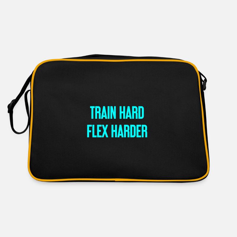 Train Hard Flex Harder Retro Tasche