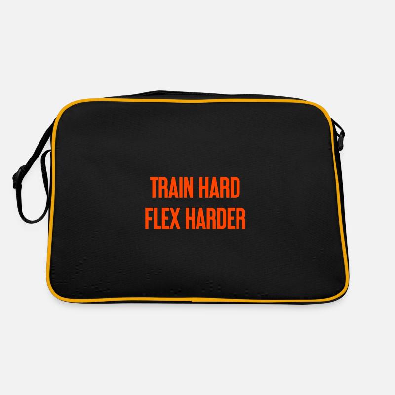 Train Hard Flex Harder Retro Tasche