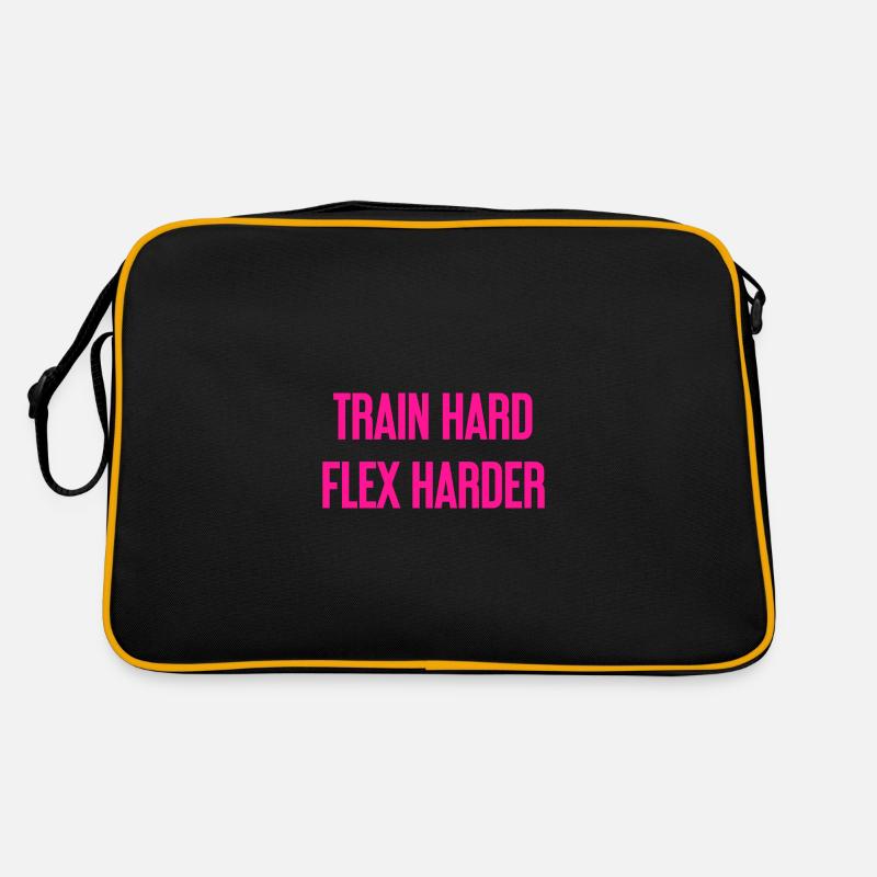 Train Hard Flex Harder Retro Tasche