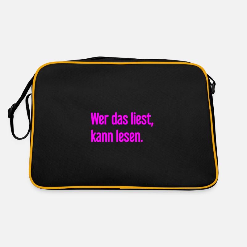 Wer das liest, kann lesen. Retro Tasche