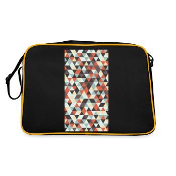 Triangle pattern - Retro Bag - black/gold - Back