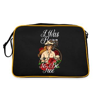 né pour être libre - Sac Retro - noir/or - Dos