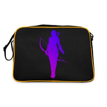 Tir à l’arc Femmes Filles Silhouette Tir à l’arc Bog - Sac Retro - noir/or - Dos