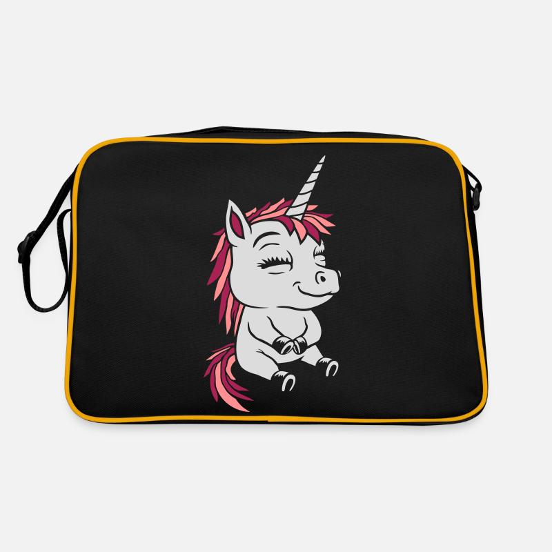 Bande dessinée petite licorne assise Sac Retro